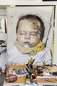 im Atelier von Heike Ruschmeyer