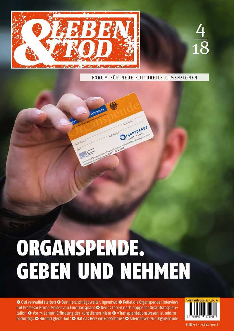 Titelseite: Organspende. Geben und Nehmen