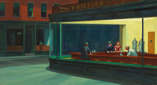»Nighthawks«, 1942, Öl auf Leinwand, 84 x 152 cm