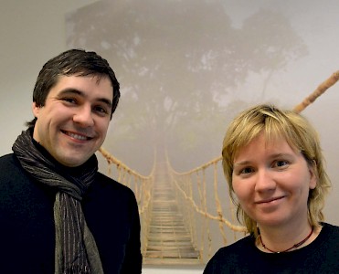 Die Geschäftsführer des Berliner Kinder­intensivpflegedienstes »Gänseblümchen«, Anja Hübner und Dr. Alexander Schwandt.