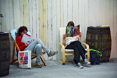 Die Leselounge der Messe LEBEN UND TOD